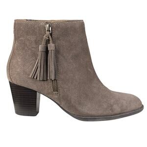Vionic Women’s Madeline Griege Tassel Suede Ankle Boot Size US 8